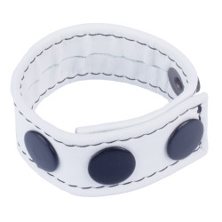 The Red Cockring en cuir Cocky Blanc